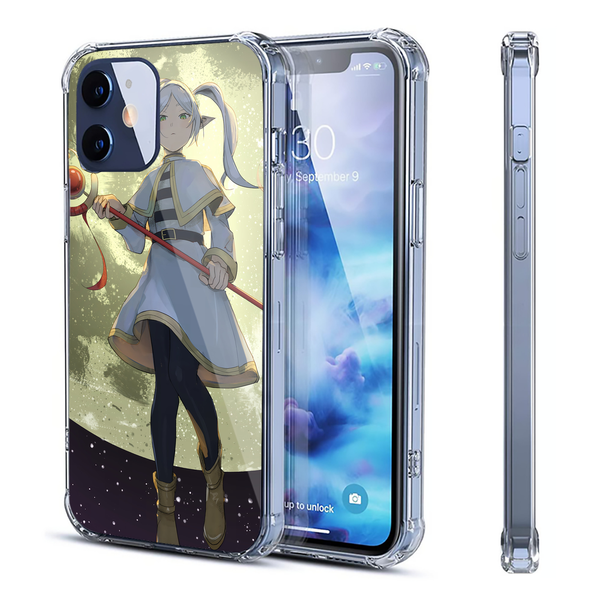 （画像用） 葬送のフリーレン Frieren 【iPhone 12シリーズ対応】透明スマホケース（クリアソフトケース）